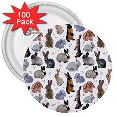 Funny Bunny 3  Buttons (100 Pack)  by SychEva