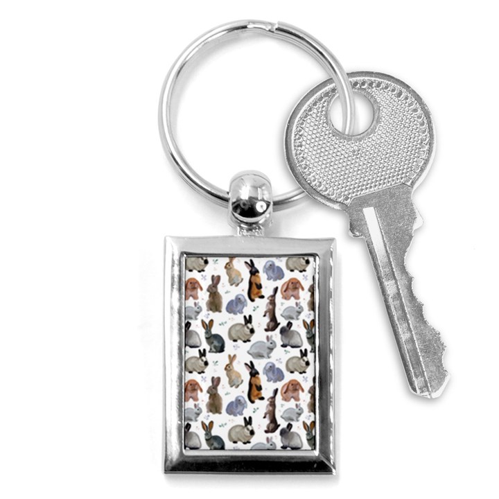 Funny Bunny Key Chain (Rectangle)