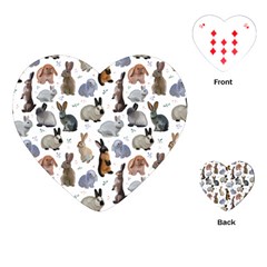 Funny Bunny Playing Cards Single Design (heart)