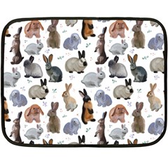 Funny Bunny Double Sided Fleece Blanket (mini)  by SychEva