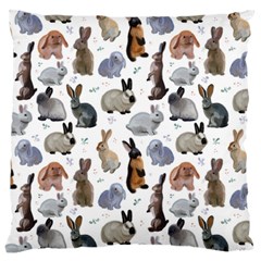 Funny Bunny Large Cushion Case (two Sides) by SychEva