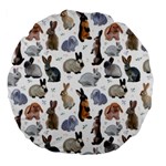 Funny Bunny Large 18  Premium Round Cushions Front