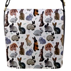 Funny Bunny Flap Closure Messenger Bag (s) by SychEva