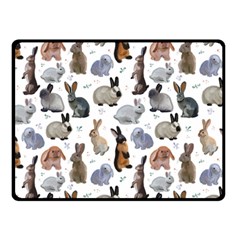 Funny Bunny Double Sided Fleece Blanket (small)  by SychEva