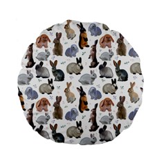 Funny Bunny Standard 15  Premium Flano Round Cushions by SychEva