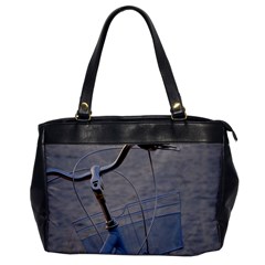 Classic Blue Oversize Office Handbag by DimitriosArt