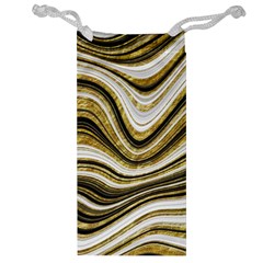 Gold Glitter Marble Background 2 Jewelry Bag by befabulous