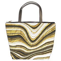 Gold Glitter Marble Background 2 Bucket Bag