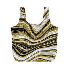 Gold Glitter Marble Background 2 Full Print Recycle Bag (m)