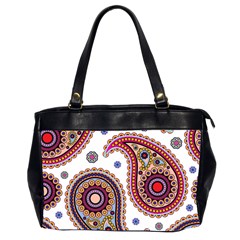 Paisley Pattern Oversize Office Handbag (2 Sides) by befabulous