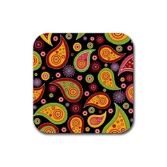 Paisley Pattern Design Rubber Coaster (square)