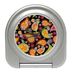 Paisley Pattern Design Travel Alarm Clock