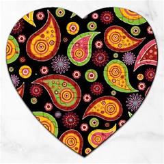 Paisley Pattern Design Jigsaw Puzzle (heart) by befabulous