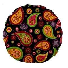 Paisley Pattern Design Large 18  Premium Round Cushions by befabulous