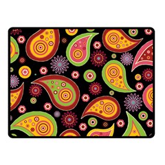 Paisley Pattern Design Double Sided Fleece Blanket (small)  by befabulous