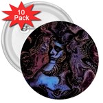 Boho Cthulu 3  Buttons (10 pack)  Front