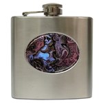 Boho Cthulu Hip Flask (6 oz) Front