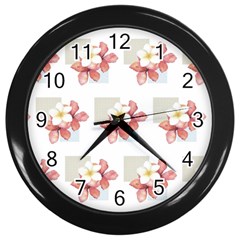 Floral Wall Clock (black) by Sparkle