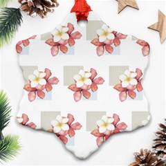 Floral Snowflake Ornament (two Sides) by Sparkle