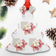 Floral Christmas Tree Ornament (two Sides) by Sparkle