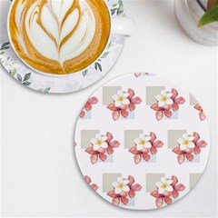 Floral Uv Print Round Tile Coaster by Sparkle