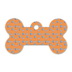 Floral Dog Tag Bone (one Side) by Sparkle