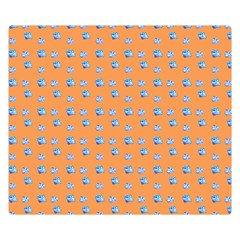 Floral Double Sided Flano Blanket (small)  by Sparkle