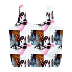 Fashion Faces Full Print Recycle Bag (L)