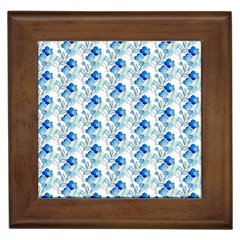 Flowers Pattern Framed Tile by Sparkle