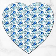 Flowers Pattern Jigsaw Puzzle (heart)