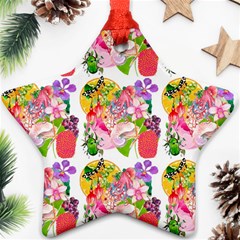 Flowers Pattern Ornament (star) by Sparkle