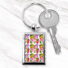 Flowers Pattern Key Chain (rectangle) by Sparkle