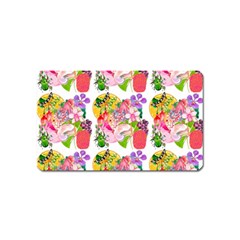 Flowers Pattern Magnet (name Card) by Sparkle