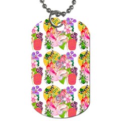 Flowers Pattern Dog Tag (one Side) by Sparkle