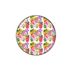 Flowers Pattern Hat Clip Ball Marker (4 Pack) by Sparkle