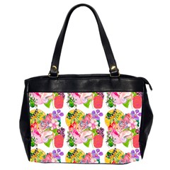 Flowers Pattern Oversize Office Handbag (2 Sides) by Sparkle