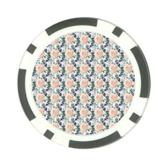 Flowers Pattern Poker Chip Card Guard by Sparkle