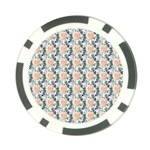 Flowers Pattern Poker Chip Card Guard Back