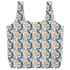 Flowers Pattern Full Print Recycle Bag (xxl) by Sparkle