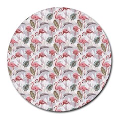 Flamingos Round Mousepads by Sparkle