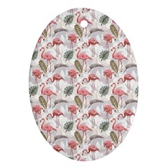 Flamingos Oval Ornament (two Sides) by Sparkle