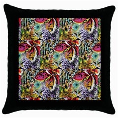 Tiger King Throw Pillow Case (black) by Sparkle