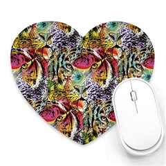 Tiger King Heart Mousepads by Sparkle