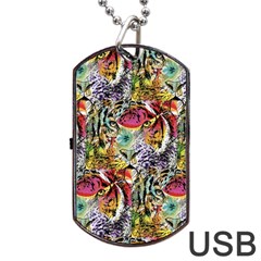 Tiger King Dog Tag Usb Flash (two Sides) by Sparkle