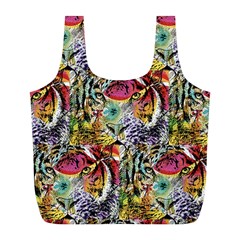 Tiger King Full Print Recycle Bag (l) by Sparkle