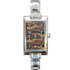 Sunset Waves Pattern Print Rectangle Italian Charm Watch by dflcprintsclothing