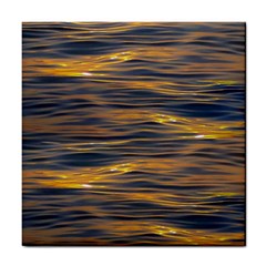 Sunset Waves Pattern Print Tile Coaster by dflcprintsclothing