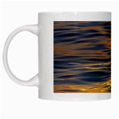 Sunset Waves Pattern Print White Mugs by dflcprintsclothing