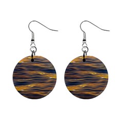 Sunset Waves Pattern Print Mini Button Earrings by dflcprintsclothing