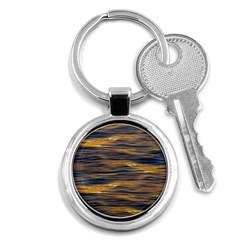 Sunset Waves Pattern Print Key Chain (round)